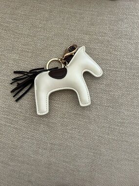 White Horse Keychain Bag Charm - Cute Plush Accessory